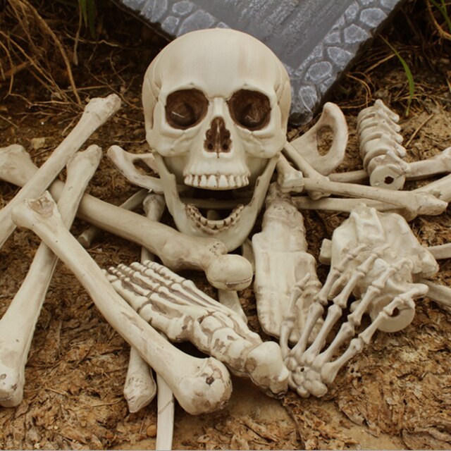 Kreatywne rekwizyty dekoracji Halloween - 28 luźnych kości szkieletów do barowego pokoju w nawiedzonym domu - Wianko - 1