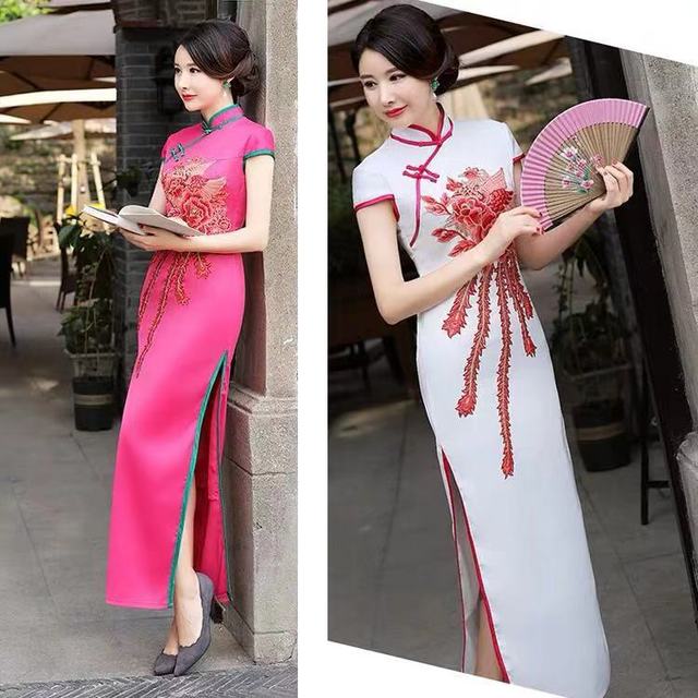 Ręcznie robiona aplikacja haftowana - Sexy kwiatowy kołnierz do sukienki Cheongsam - Wianko - 2