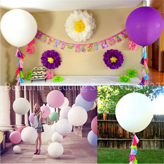 Partia 10 sztuk, duże balony o rozmiarze 36 cali (90cm), Jumbo Giant, lateksowe, dekoracja dla ślubu, przyjęcia, urodzin i pokazów - Wianko - 16