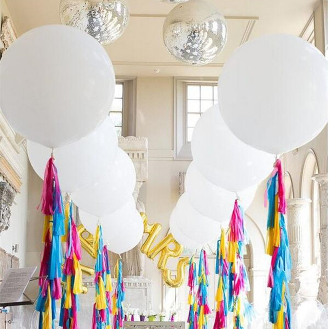 Partia 10 sztuk, duże balony o rozmiarze 36 cali (90cm), Jumbo Giant, lateksowe, dekoracja dla ślubu, przyjęcia, urodzin i pokazów - Wianko - 2