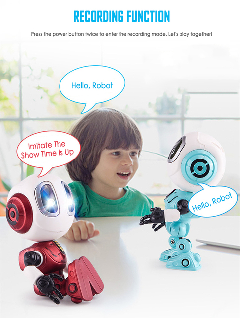 Inteligentny Robot DIY z gestami, lalka elektroniczna z diodami LED, wykonana ze stopów - Wianko - 8