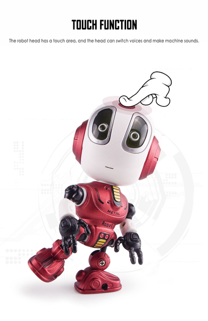 Inteligentny Robot DIY z gestami, lalka elektroniczna z diodami LED, wykonana ze stopów - Wianko - 2
