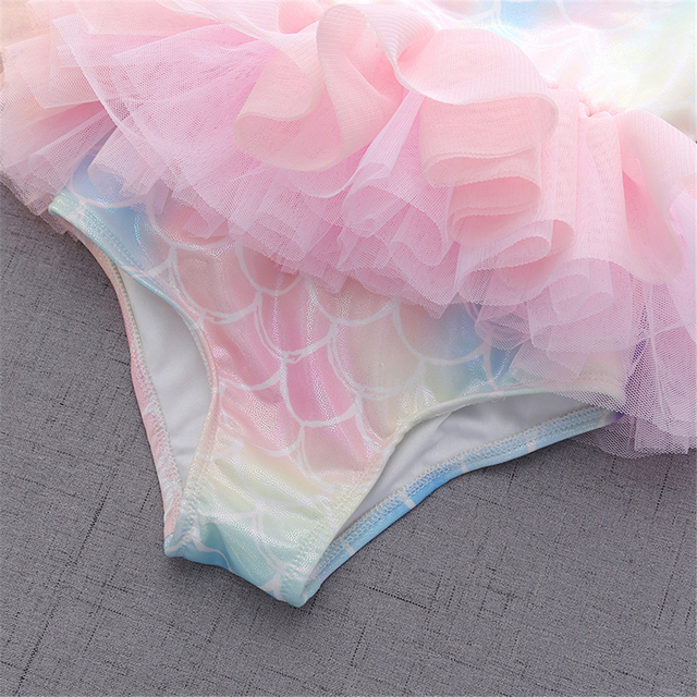 Letni strój kąpielowy dla dziewczynki - maluch - syrenka Tutu: bikini jednoczęściowe z czepkiem 2021 - Wianko - 17