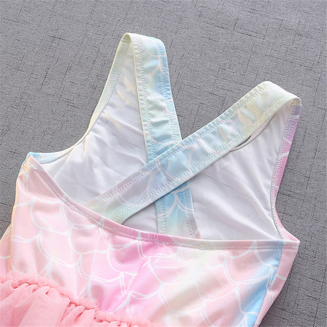 Letni strój kąpielowy dla dziewczynki - maluch - syrenka Tutu: bikini jednoczęściowe z czepkiem 2021 - Wianko - 16