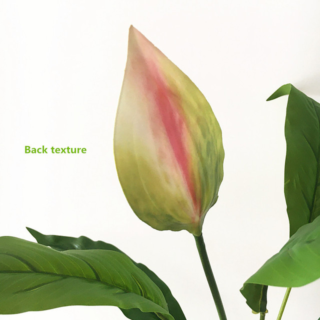 Sztuczne rośliny Anthurium: zielony kwiat, 60cm, rzadki, Magnolia liść, wieczny, do domu i hotelu, DIY dekoracja, fałszywy - Wianko - 18