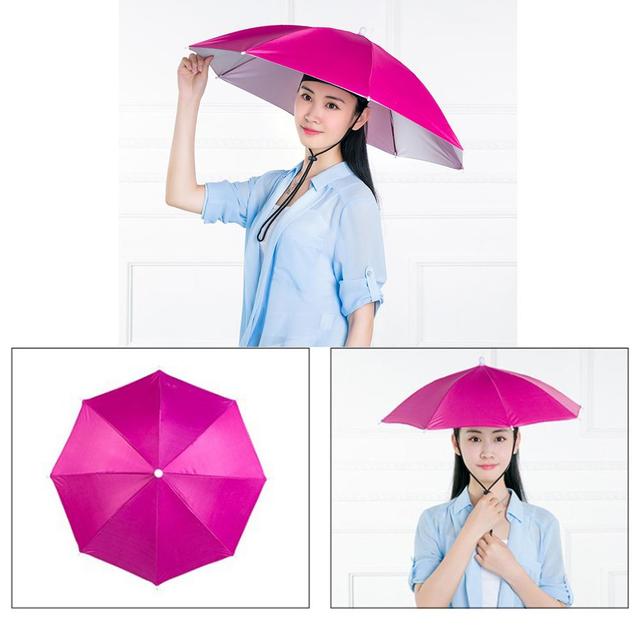 Czapka parasolka wodoodporny odporny na UV głośnomówiący składany parasol czapka parasolka odkryty obóz wędkowanie piesze wycieczki Pesca parasol przeciwsłoneczny kapelusze - Wianko - 3