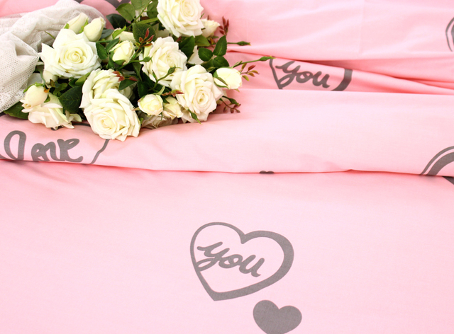 Zestaw pościeli - Różowe serce miłości, okrągłe łóżko narożne, słodka kołdra, duży rozmiar - Wianko - 4