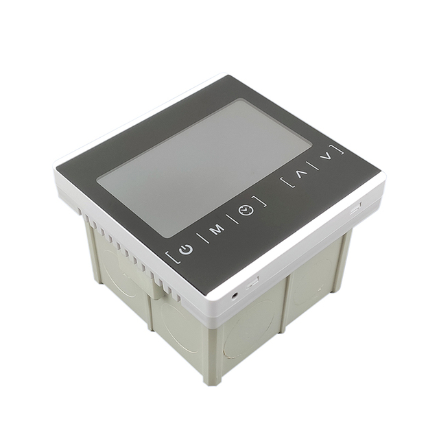 Białe plastikowe uchwyt termostatu domowego Nation, wymiary 81mm x 81mm, do montażu na 86mm ciemnym pudełku - Wianko - 24