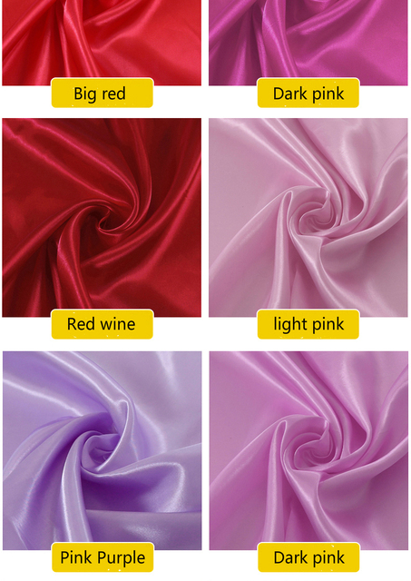Miękka satynowa tkanina na metr z podszewką - 17 kolorów, idealna do własnoręcznego szycia odzieży oraz dekoracji weselnych - Wianko - 10