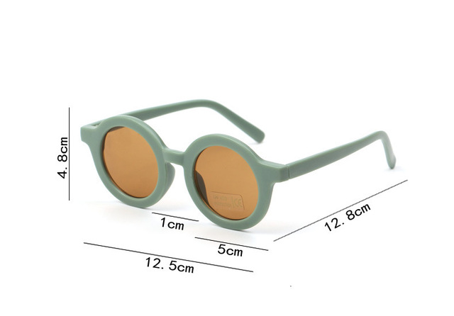 Dziecięce okulary przeciwsłoneczne Retro 2021, jednolity kolor, ultrafioletowe, okrągłe, wygodne, okulary okularowe - Wianko - 7