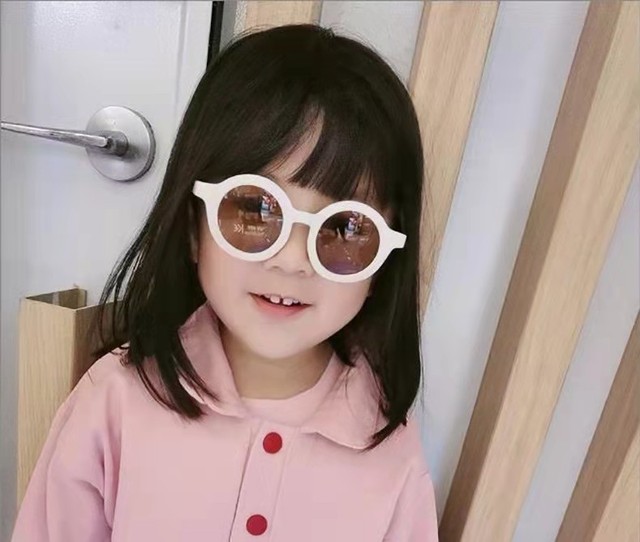 Dziecięce okulary przeciwsłoneczne Retro 2021, jednolity kolor, ultrafioletowe, okrągłe, wygodne, okulary okularowe - Wianko - 1