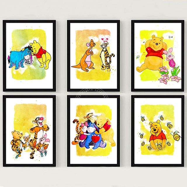 Obraz na płótnie Disney Kubuś Puchatek i przyjaciele - dziecięcy plakat i druk do dekoracji pokoju - Wianko - 4