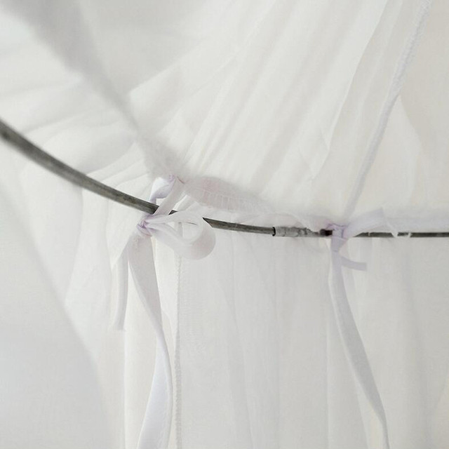 Skandynawski baldachim kurtyna dla dziecka – jednolity kolor, szyfon, moskitiera niebieska - Wianko - 11