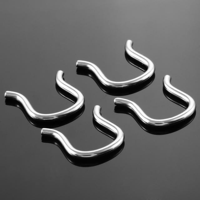 Pierścienie nosowe stalowe litery U Retainer Nariz - biżuteria do ciała - Wianko - 5
