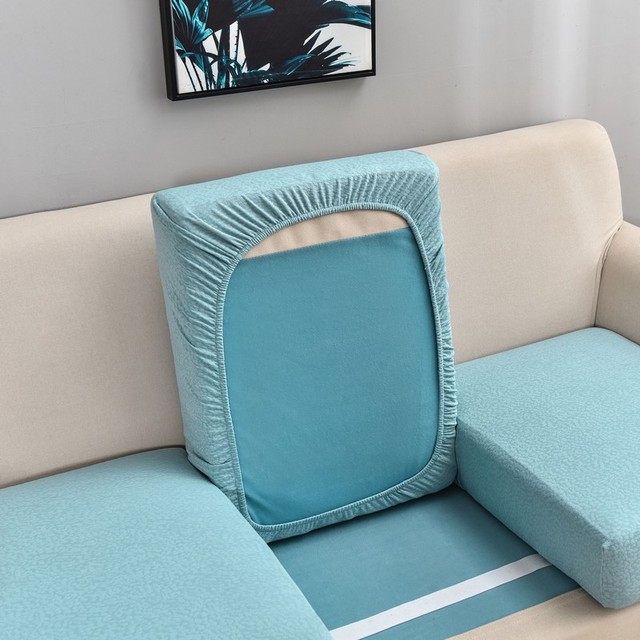 Wodoodporny ochraniacz jednokolorowej narzuty na sofę narożną z elastycznego materiału - Wianko - 22