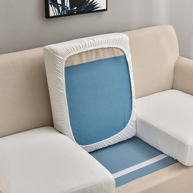 Wodoodporny ochraniacz jednokolorowej narzuty na sofę narożną z elastycznego materiału - Wianko - 16
