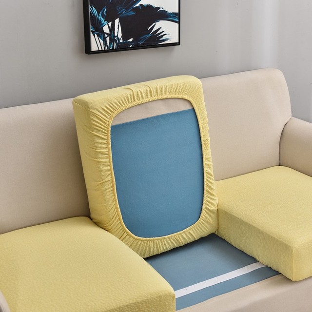 Wodoodporny ochraniacz jednokolorowej narzuty na sofę narożną z elastycznego materiału - Wianko - 19