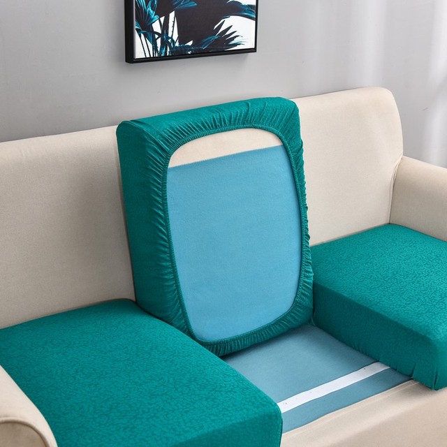 Wodoodporny ochraniacz jednokolorowej narzuty na sofę narożną z elastycznego materiału - Wianko - 17
