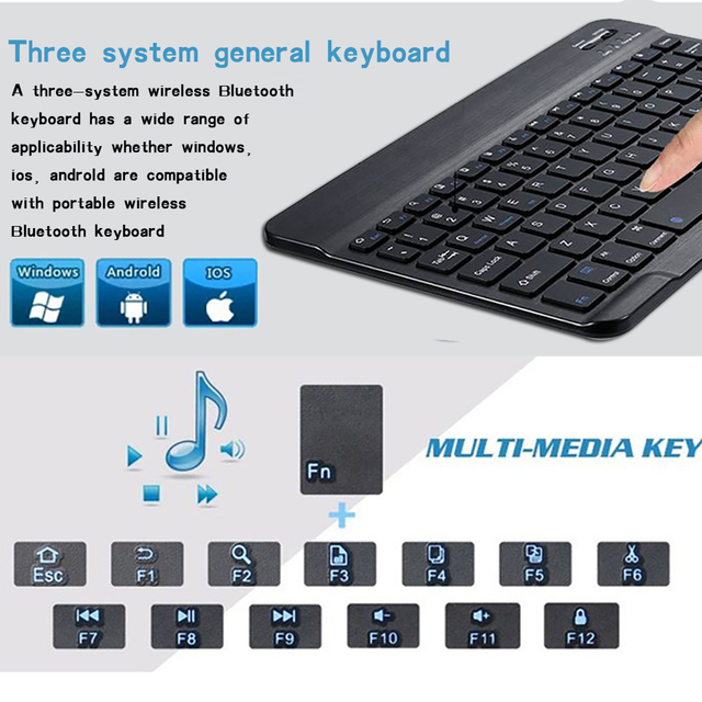 Bezprzewodowa klawiatura Bluetooth do tabletu Samsung Galaxy Book 10.6/Note 10.1/Tab 10.1/E 9.6 - Profesjonalna, przenośna, ultra-cienka - Wianko - 6