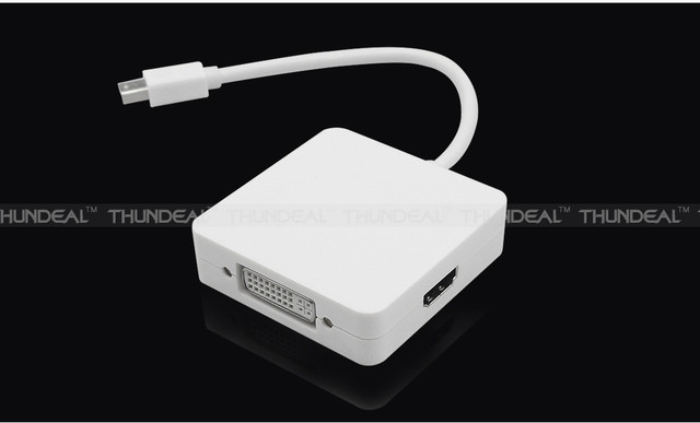 Adapter Mini DP Thunderbolt 3w1 na HDMI DVI VGA do MacBooka Pro Air i iMac Monitor TV - Wianko - 10