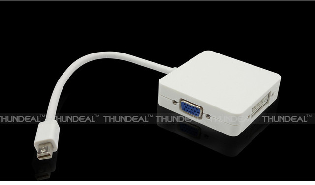 Adapter Mini DP Thunderbolt 3w1 na HDMI DVI VGA do MacBooka Pro Air i iMac Monitor TV - Wianko - 13