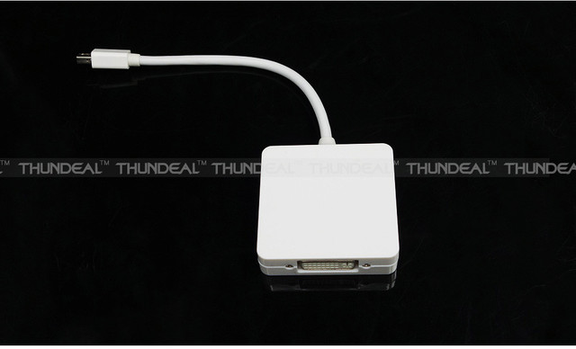 Adapter Mini DP Thunderbolt 3w1 na HDMI DVI VGA do MacBooka Pro Air i iMac Monitor TV - Wianko - 8