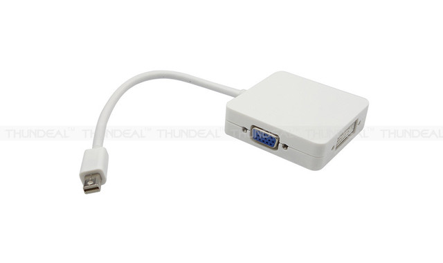 Adapter Mini DP Thunderbolt 3w1 na HDMI DVI VGA do MacBooka Pro Air i iMac Monitor TV - Wianko - 9