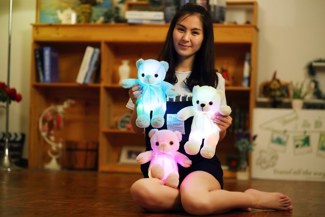 30cm pluszowy miś z podświetlanymi LED, idealny prezent dla dziecka - Wianko - 13