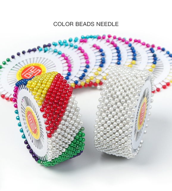 480 sztuk szpilek do szycia z głową perły - fiksacja igieł w biżuterii i ubraniach DIY - Wianko - 2