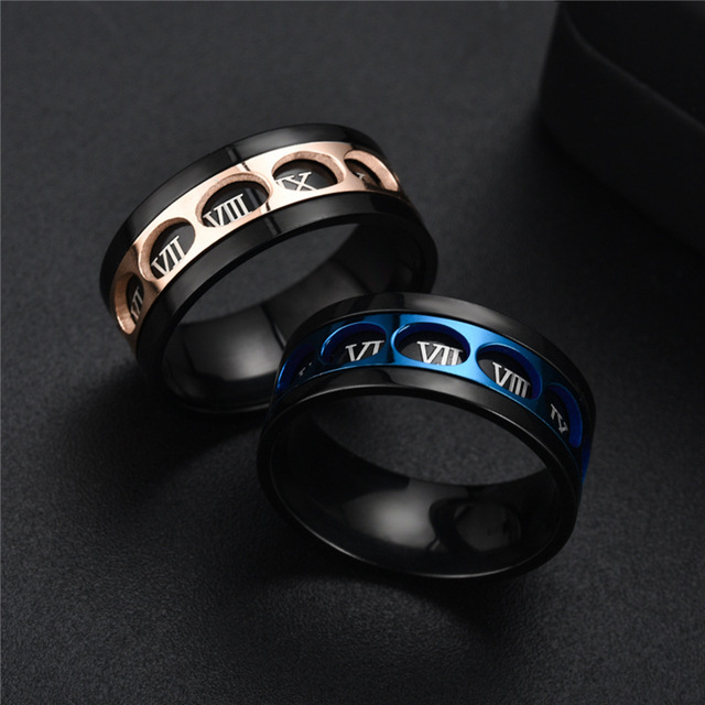 Pierścień Fidget Spinner dla kobiet - Stalowe pierścienie, które się swobodnie obracają, anty-stresowa biżuteria męska - Wianko - 2