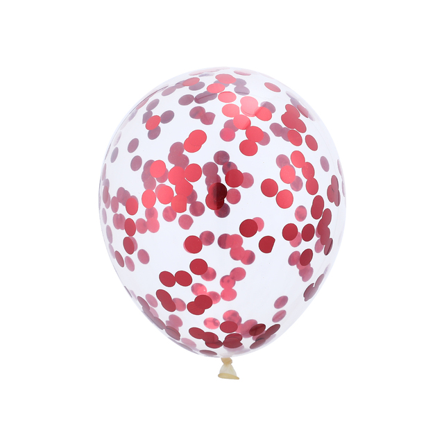 Zestaw 30 balonów dekoracyjnych do urodzin i wesel w kolorze białym i czerwonym z konfetti - walentynkowy elegance - Wianko - 4