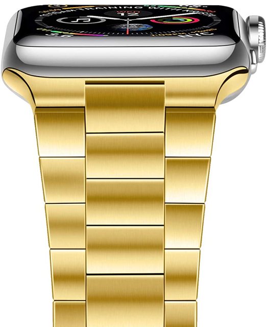 Metalowa taśma zewnętrzna do Apple Watch 44mm/40mm/42mm/38mm - seria 6/5/4/SE/3/2/1 - stal nierdzewna ultra-cienka, jednoczęściowa opaska na rękę iwatch - Wianko - 15