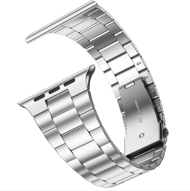 Metalowa taśma zewnętrzna do Apple Watch 44mm/40mm/42mm/38mm - seria 6/5/4/SE/3/2/1 - stal nierdzewna ultra-cienka, jednoczęściowa opaska na rękę iwatch - Wianko - 13