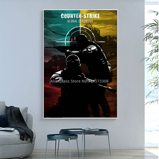 Plakaty i obrazy ścienna CSGO Counter Strike CS:GO na płótnie - nowoczesne dekoracje do salonu - Wianko - 1