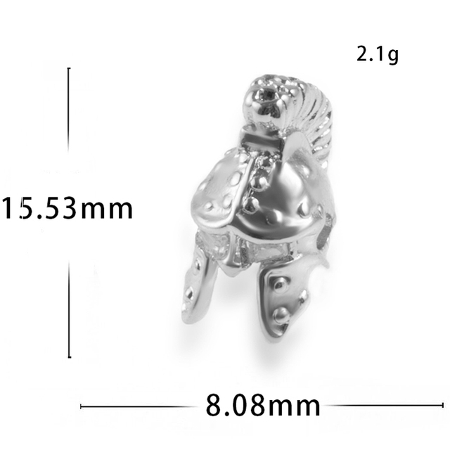 Koraliki wysokiej jakości Micro Pave CZ kask 13.86*9.21/15.53*8.08mm bransoletka DIY moda osobowość - Wianko - 12