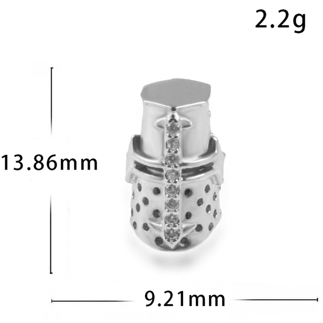 Koraliki wysokiej jakości Micro Pave CZ kask 13.86*9.21/15.53*8.08mm bransoletka DIY moda osobowość - Wianko - 8