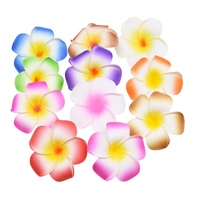 20 sztuk Sztuczne kwiaty Plumeria hawajska - pianka PE Frangipani - dekoracja weselna - Wianko - 4