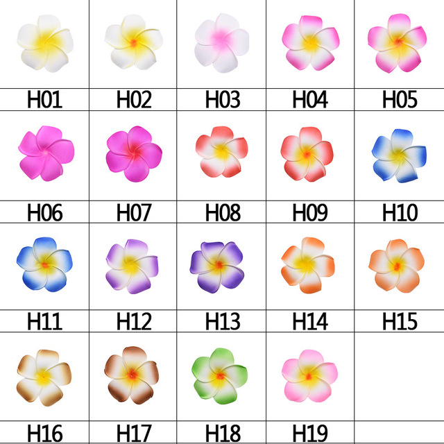 20 sztuk Sztuczne kwiaty Plumeria hawajska - pianka PE Frangipani - dekoracja weselna - Wianko - 5