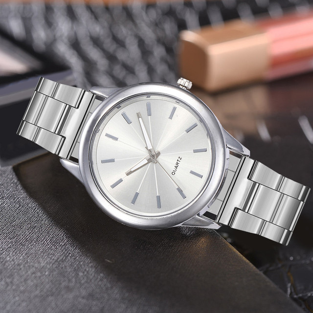 Zegarek damski luksusowy z kwarcowym mechanizmem i tarczą ze stali nierdzewnej, codzienna bransoletka, wersja 2021 - Wianko - 10