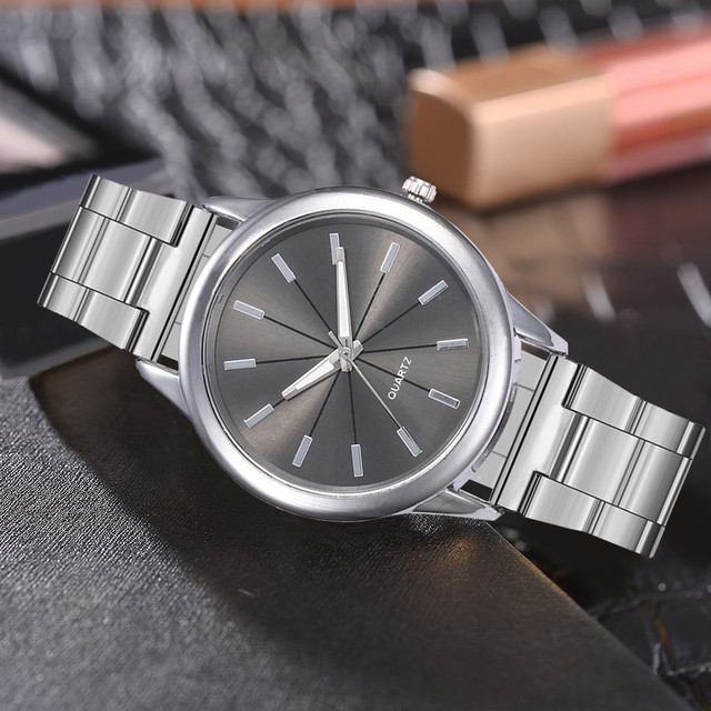 Zegarek damski luksusowy z kwarcowym mechanizmem i tarczą ze stali nierdzewnej, codzienna bransoletka, wersja 2021 - Wianko - 9