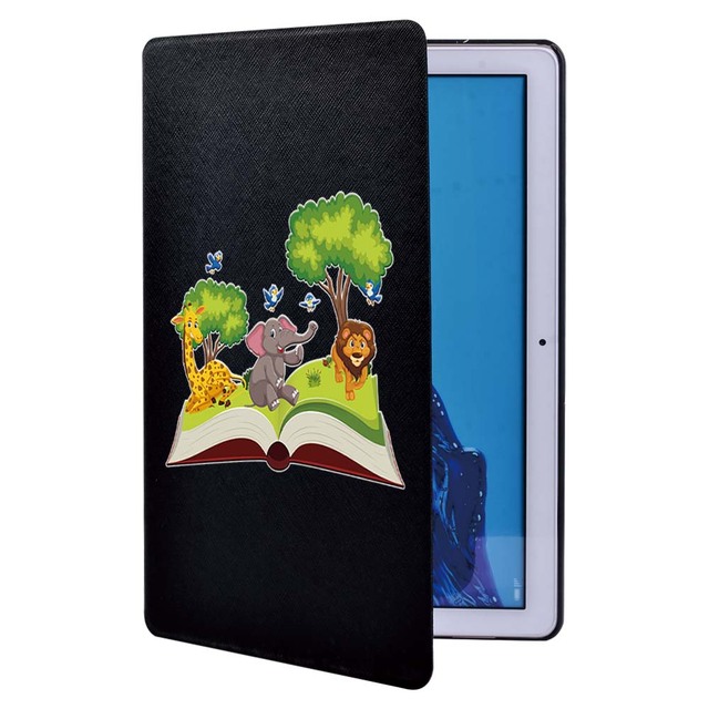 Obudowa na tablet Huawei MediaPad T3 8.0/10 9.6/T5 10.1 - śliczne kreskówki, drukuj, PU skórzany, folio, stojak - Wianko - 13
