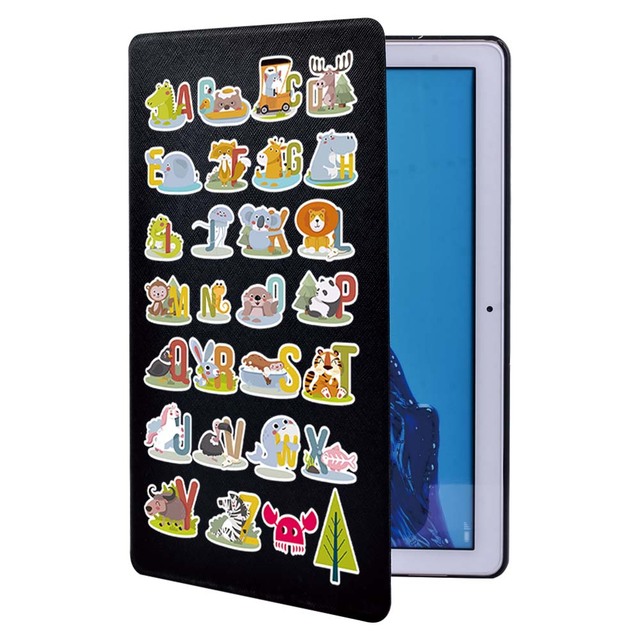 Obudowa na tablet Huawei MediaPad T3 8.0/10 9.6/T5 10.1 - śliczne kreskówki, drukuj, PU skórzany, folio, stojak - Wianko - 6