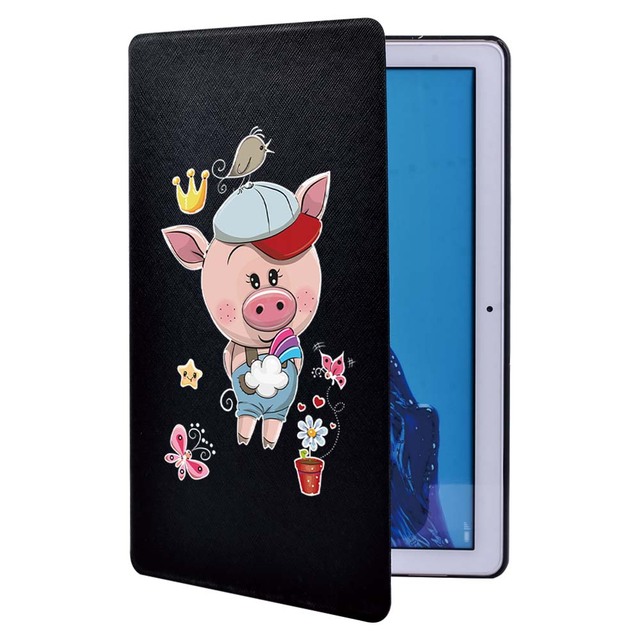 Obudowa na tablet Huawei MediaPad T3 8.0/10 9.6/T5 10.1 - śliczne kreskówki, drukuj, PU skórzany, folio, stojak - Wianko - 7