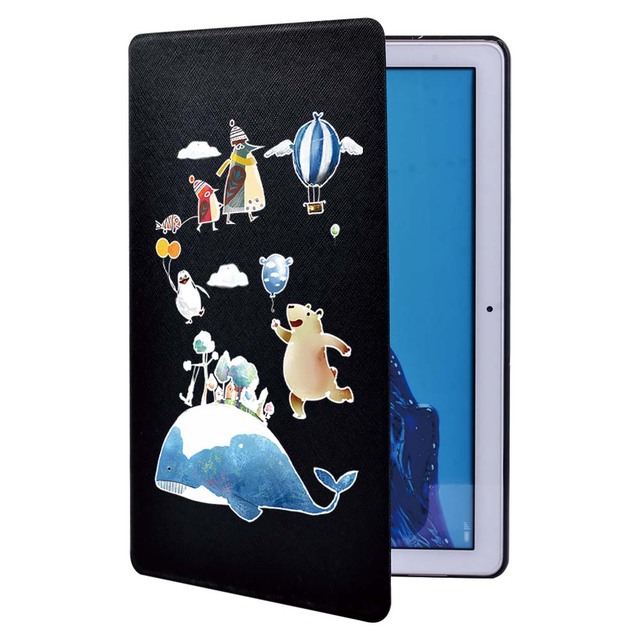 Obudowa na tablet Huawei MediaPad T3 8.0/10 9.6/T5 10.1 - śliczne kreskówki, drukuj, PU skórzany, folio, stojak - Wianko - 11