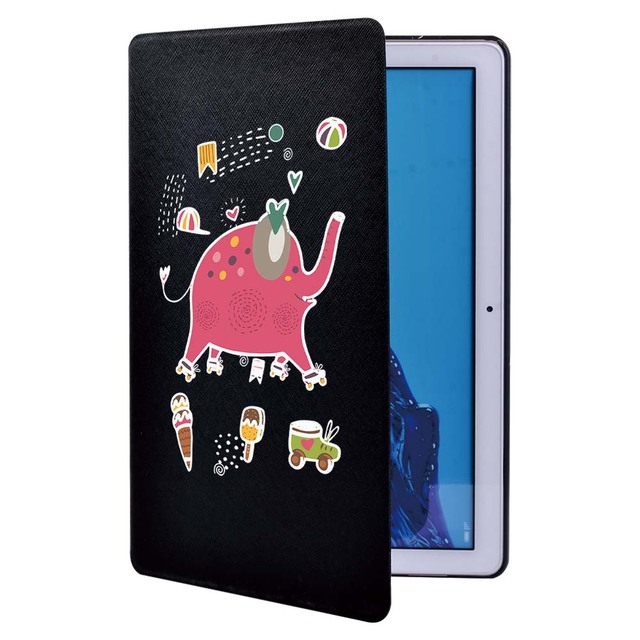 Obudowa na tablet Huawei MediaPad T3 8.0/10 9.6/T5 10.1 - śliczne kreskówki, drukuj, PU skórzany, folio, stojak - Wianko - 3