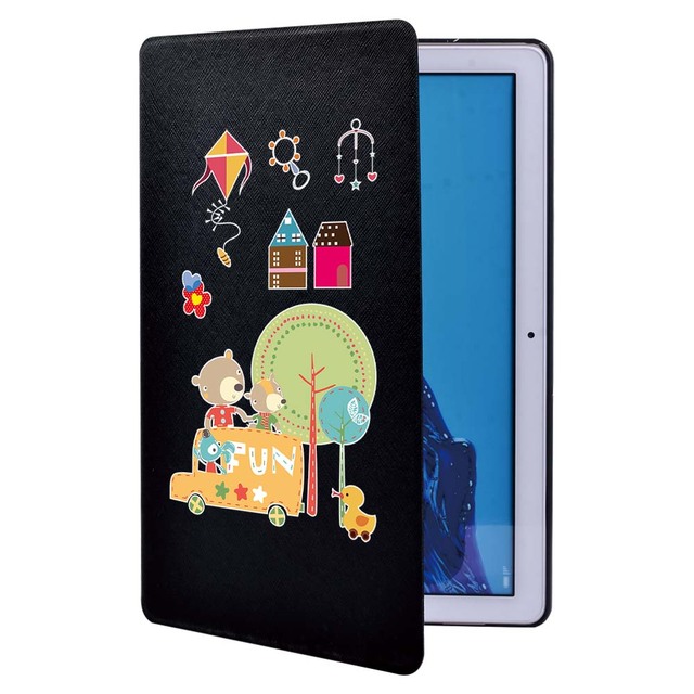 Obudowa na tablet Huawei MediaPad T3 8.0/10 9.6/T5 10.1 - śliczne kreskówki, drukuj, PU skórzany, folio, stojak - Wianko - 9