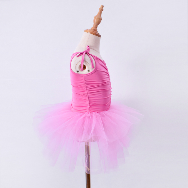 Dziecięca baletowa spódniczka Tutu dla dziewczynki z regulowanymi ramiączkami - sukienka baletowa trykotowa do gimnastyki i tańca - Wianko - 4