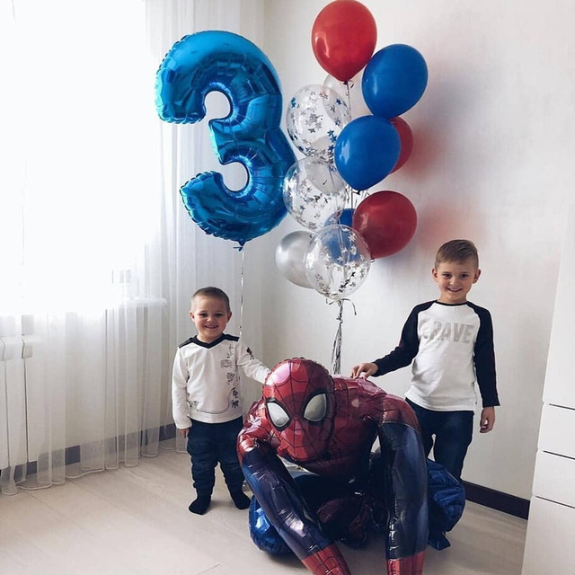 Zestaw balonów na imprezę z motywem Spider Hero Man Marvel - konfetti, banner, dekoracje urodzinowe dla dzieci - Wianko - 3