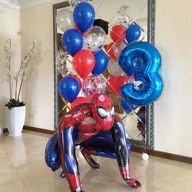 Zestaw balonów na imprezę z motywem Spider Hero Man Marvel - konfetti, banner, dekoracje urodzinowe dla dzieci - Wianko - 2