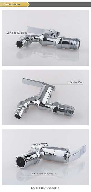 Kran ogrodowy z mosiądzu: 1/2 cala, zimno, mały, na zewnątrz - Wianko - 11